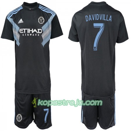 Billiga Fotbollströjor New York City DAVIDVILLA 7 Barn Borta tröja 2018/19 Kortärmad